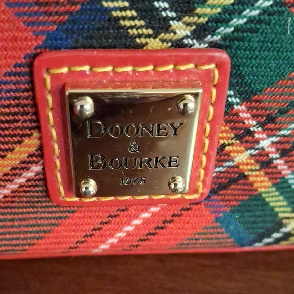 Dooney & Bourke Red and Green Plaid Wristlet - Picture 4 of 7